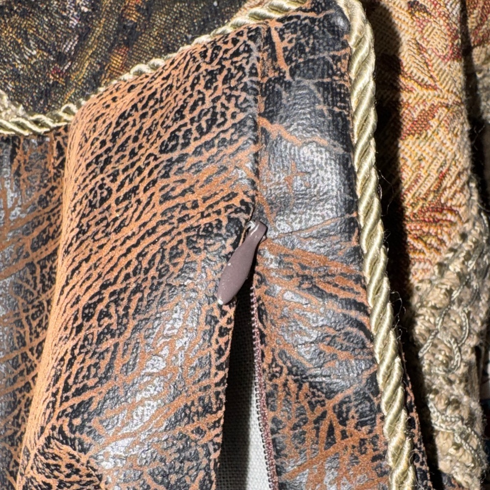 Western Tapestry and leather look Pillow Sham  by Wood River Bed Pillow size - Picture 9 of 11